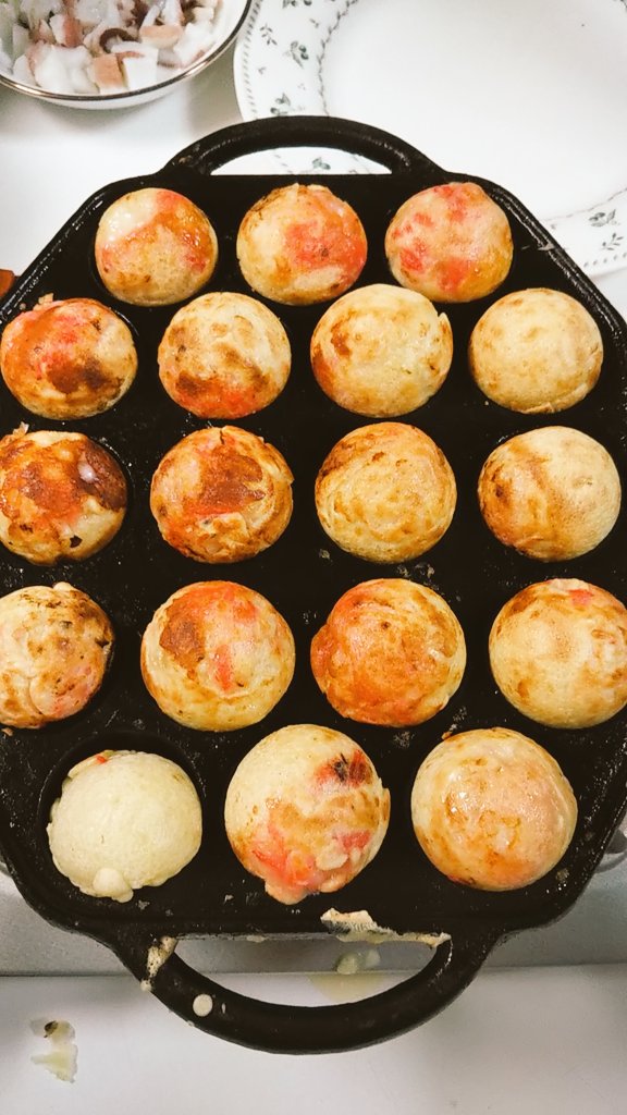 ぴろき ニコとタコパ たこ焼き 黒ラブ 犬用は具なし うまし チーズ入り おすわり ニコには3個