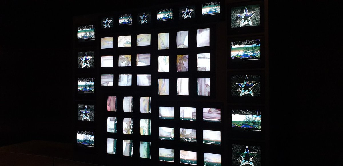 toogoodtyping's tweet photo. The glorious @EleanorSHyun introduced me to #namjunepaik now there is a great exhibition of his work on @Tate and it is pure class. It features candles! On fire! In a gallery! And y'know some amazing digital art https://t.co/0StEahwSOX