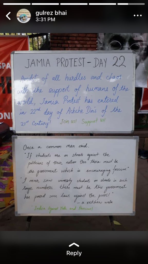 RaziqueMohammad's tweet photo. No #CAA #NRC #ProtestsAgainstCAA #Protest_against_CAA_NRC #protestagainstcab #protestagainstcaa A big Thank you from Jamia milla islamia is university to all those people who supported in this protest which is still going on! Will continue....... @anuragkashyap72 @KhaledBeydoun https://t.co/WUGZtndxsD
