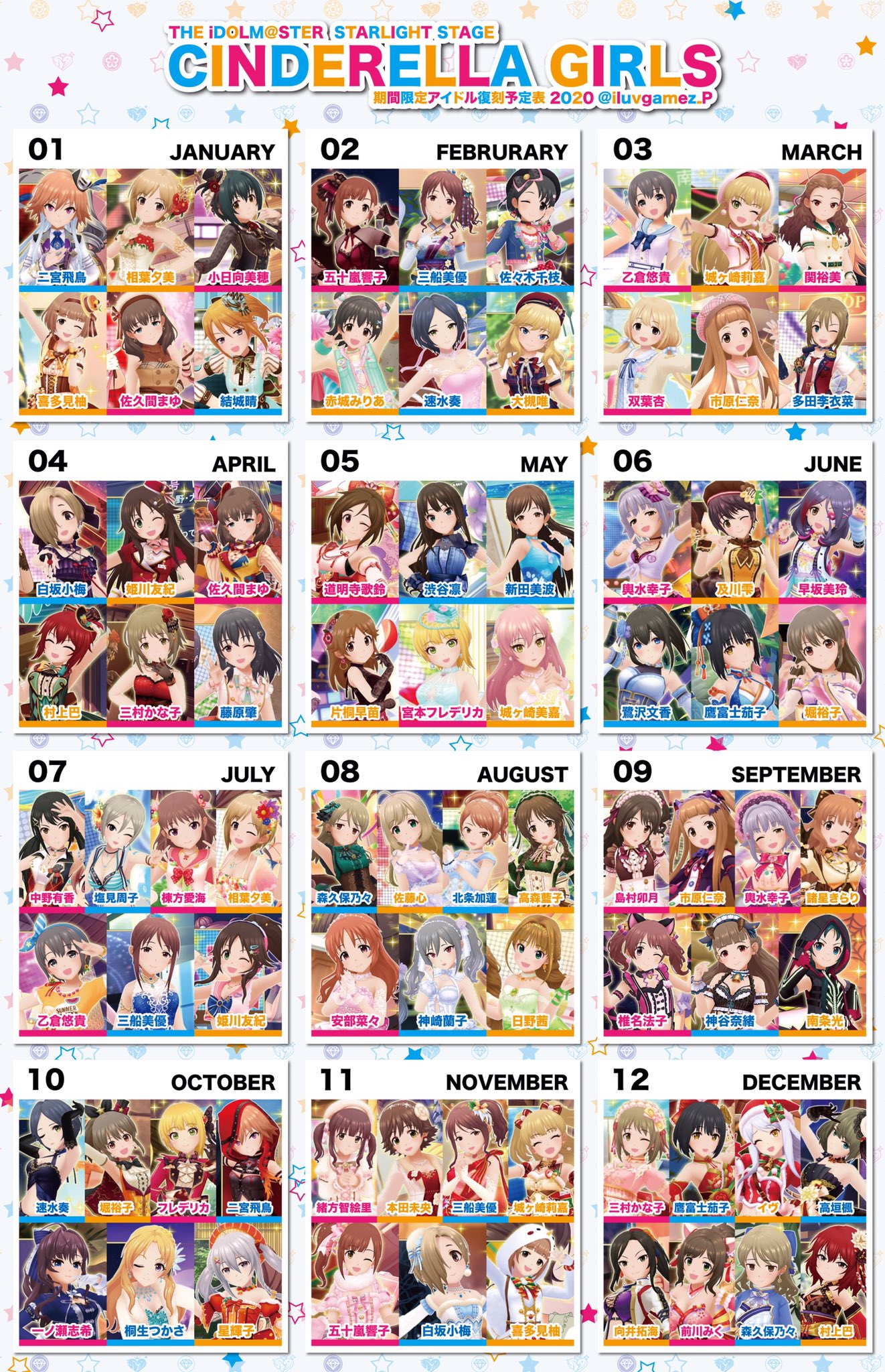 ট ইট র Iluvgamez デレステ 期間限定アイドル復刻予定表 年度版 デレステ ট ইট র Iluvgamez デレステ 期間限定アイドル復刻予定表 年度版 デレステ