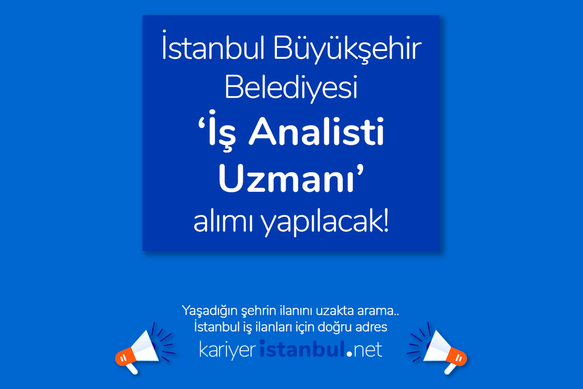 İstanbul Büyükşehir Belediyesi iş analisti uzmanı alımı yapacak. 
.
Link 👉 kariyeristanbul.net/2020/01/kariye….
.
.
#kariyeristanbul #istanbul #istanbulişilanları #belediyeişilanları #kariyeribb #ibbkariyerim #ibbişilanları #yazılımuzmanı #işanalisti #işanalistiuzmanı #bakırköyişilanları