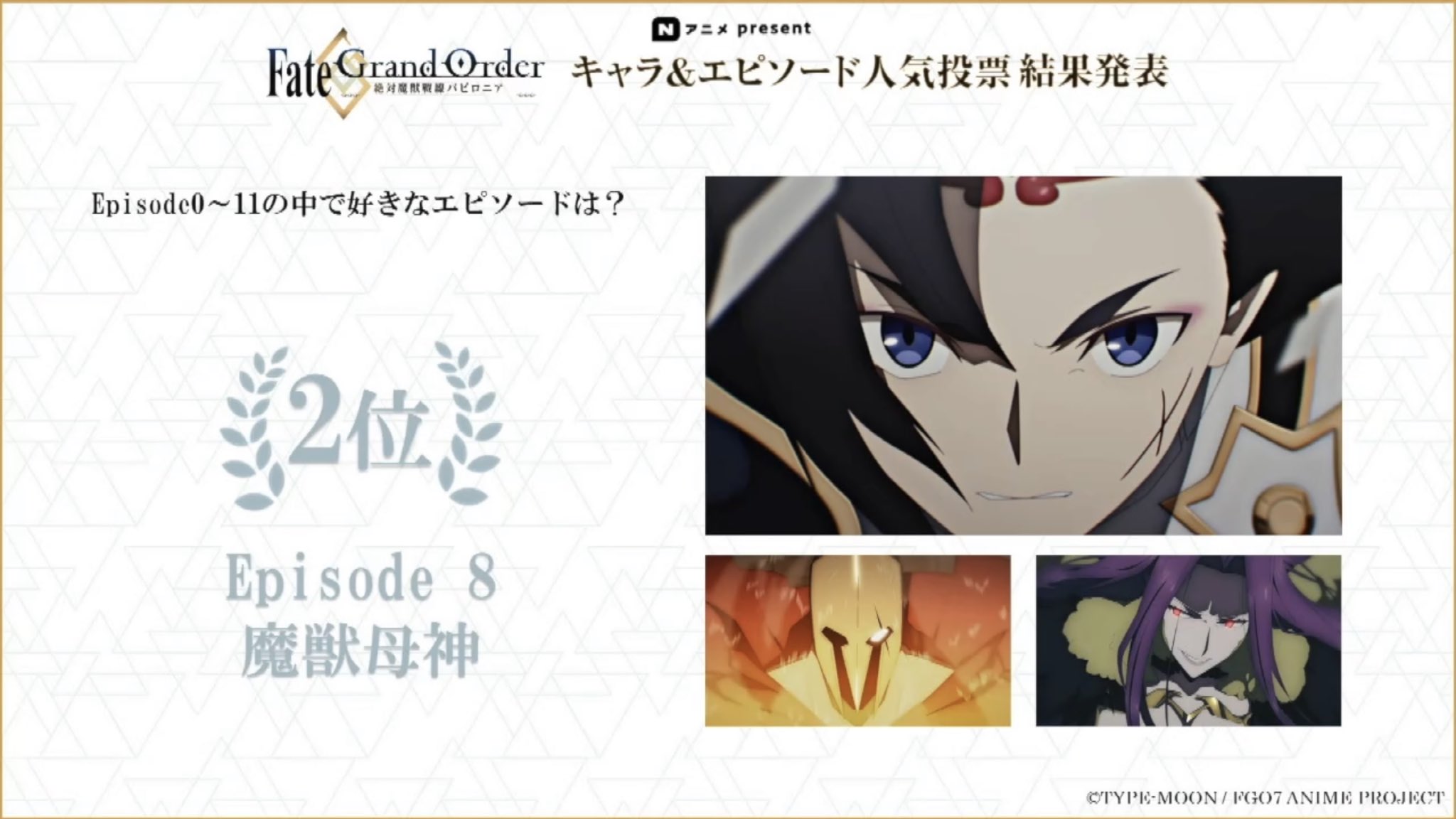 鳥 Fgo アニバビep0 11の中で 好きなエピソードランキング 1位 Ep5 ギルガメッシュ紀行 2位 Ep8 魔獣母神 3位 Ep0 Initium Iter 4位 Ep9 おはよう 金星の女神 5位 Ep11 太陽の神殿 バビロニア 2ndクール直前特番 T Co Y32xk1f9va