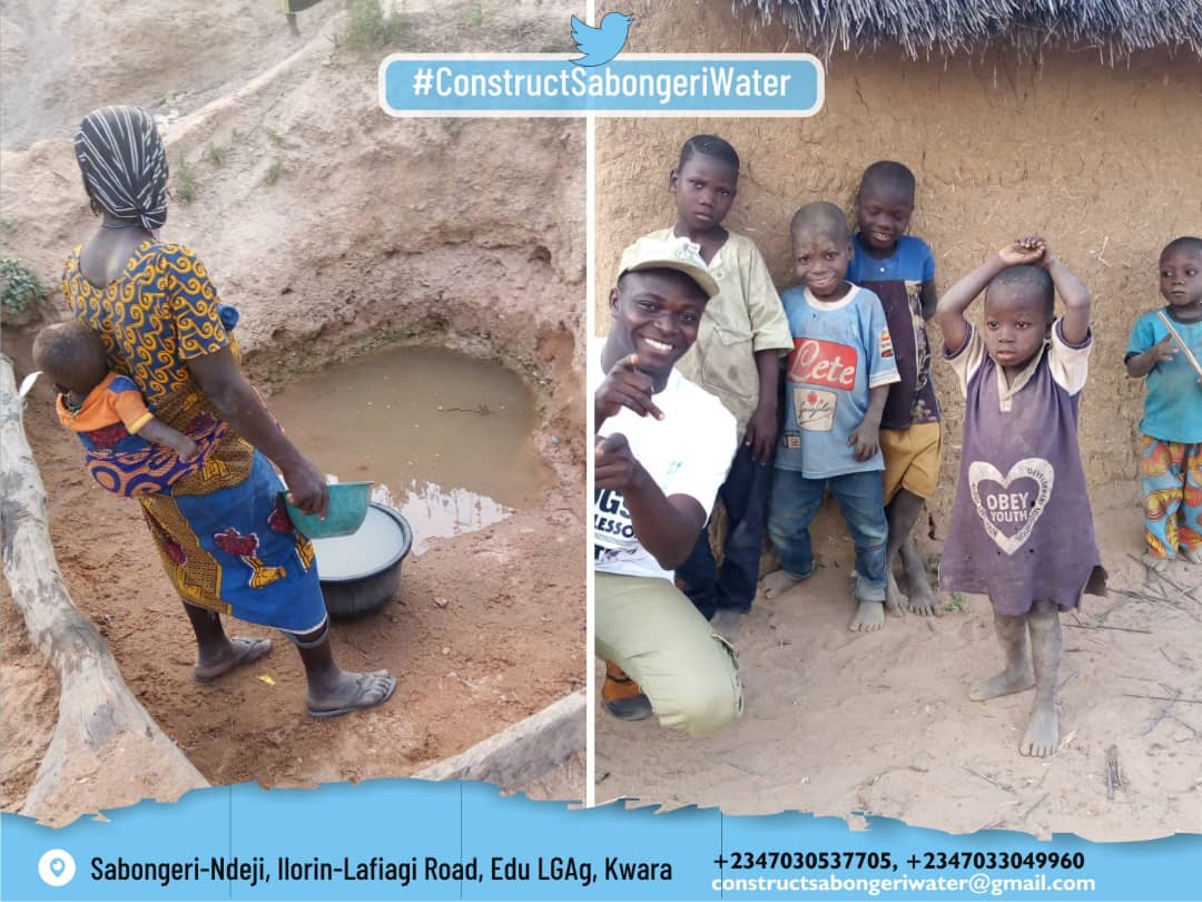 TemiNoble's tweet photo. #ConstructSabongeriWater
Day 5
We advocate for equal access to drinkable #water for Sabongeri-Ndeji community. Save the children from waterborne diseases. @RealAARahman, @kwaragovt, @IAmRotimiIliasu, @Connected_dev, @jdinitiatives, @WaterWideNg, @DEANinitiative
#SaveACommunity https://t.co/y2OUGNhYZn
