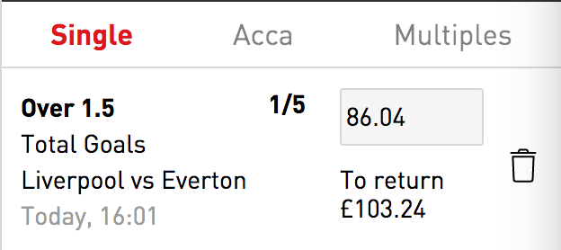 footballtips's tweet photo. OUR FINAL BET OF OUR £10 - £100 CHALLENGE!📢

Bet 6: Liverpool v Everton - Over 1.5 match goals✅

£86.04 returns £103 🙌

Sign up HERE to join in📲 https://t.co/ZpABluNvsr

[Unlocks 2 x £10 Free Bets Too]

#FTChallenge ⚽

🔞 18+, new customer offer. T&amp;C's apply | BeGambleAware. https://t.co/Ho8szRsAfe