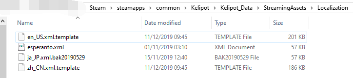 KelipotGame's tweet photo. @auth_ In the "XXX\Steam\steamapps\common\Kelipot\Kelipot_Data\StreamingAssets\Localization\" folder, there are two .template files (for English and Chinese). By removing the .template extension, both files can then be edited and will change the respective language displayed in game. https://t.co/os9E18rYav