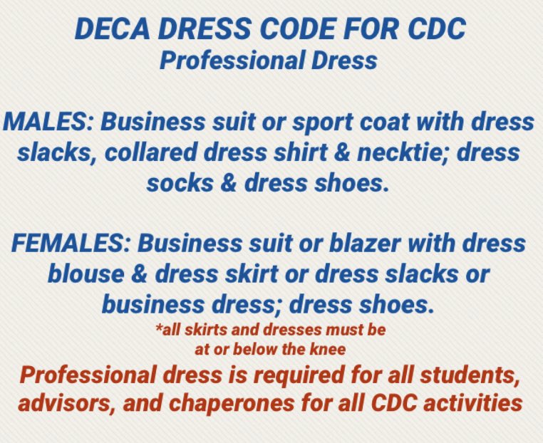 Professional dress code for 2020 CDC