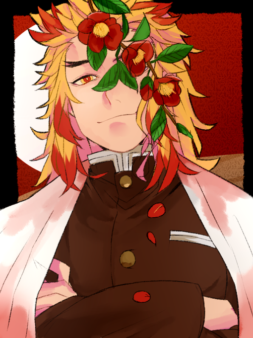 葬🍠さんがTwitterに投稿した煉獄杏寿郎(鬼滅の刃)のイラスト。