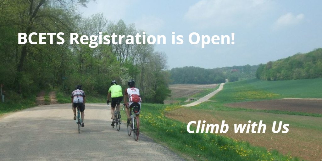 BBCMadison's tweet photo. Start the new year with a hill climbing resolution!  Registration is open for Bombay's Challenge Event Training Series (BCETS) -- a training program to get you in shape for hilly endurance cycling events.
More info: https://t.co/2SK3TnLPBI
#madison #cycling https://t.co/TUPCRQxwAs