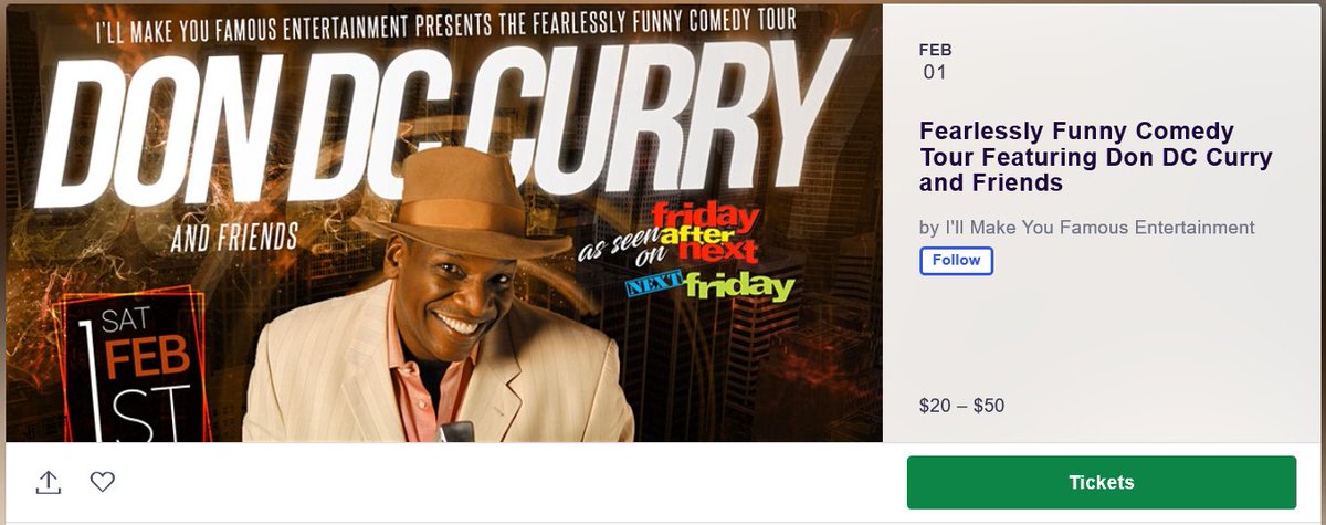 makeufamousent's tweet photo. Tickets on sale now! Get them before they are gone! Don DC Curry and Friends Sat Feb 1st 8pm at the Temple Theatre in Meridian MS. #dondccurry #comedytour #fearlesslyfunny #tickets #meridianms #meridian #templetheatre #nextfriday #fridayafternext
https://t.co/Ffh9wZiKDH https://t.co/br0A9psLL6