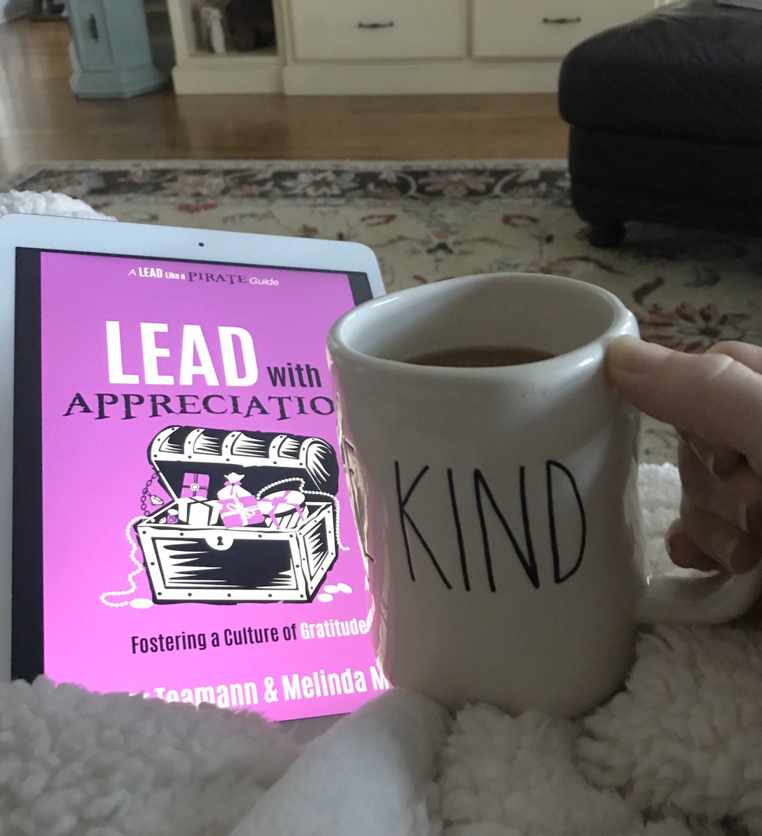 Wrapping up Christmas break with a good book and some hazelnut coffee. #LeadWithAppreciation