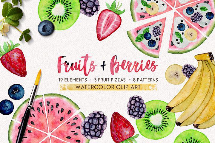 FREE Illustrations: Fruits + Berries watercolor set #watercolour #watercolor #wrapping #design #graphic #GraphicDesign #packaging #WatercolorDesign #pattern #fruits #berries #element #WatercolorGraphic #free #watercolor #behance #clipart #print behance.net/gallery/851032…
