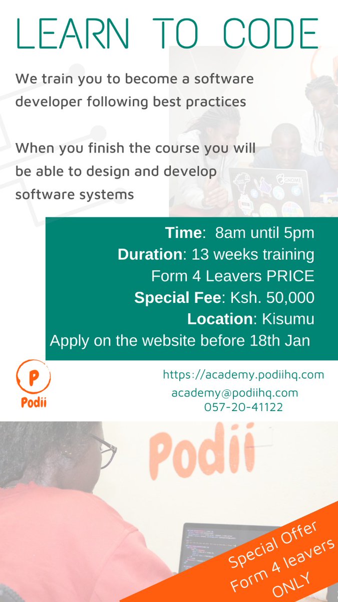 gettyorawo's tweet photo. Looking for a quality internship opportunity? @podiihq offers great opportunities &amp; coding bootcamps alongside fun learning experiences. Registration is open and we bear a special offer for the 4th form leavers. Visit https://t.co/ExekIUp7nG for bookings. DM for inquiries 😃 https://t.co/yTiTzi8eJx