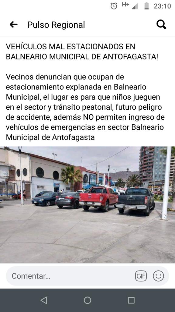 ⚠ANTOFAGASTA⚠
Se denuncia estacionamiento de vehículos en las afueras de balneario municipal de Antofagasta. La ACERA ES PEATONAL. ¡Respeto¡

<a href="/MTTAntofagasta/">SeremiTT Región de Antofagasta</a> <a href="/mpf_oficial/">Peatones Furiosos</a> <a href="/GuzzzA40/">Gustavo Zepeda #camionerozurdo</a> <a href="/RneAntofagasta/">RNE Antofagasta</a>