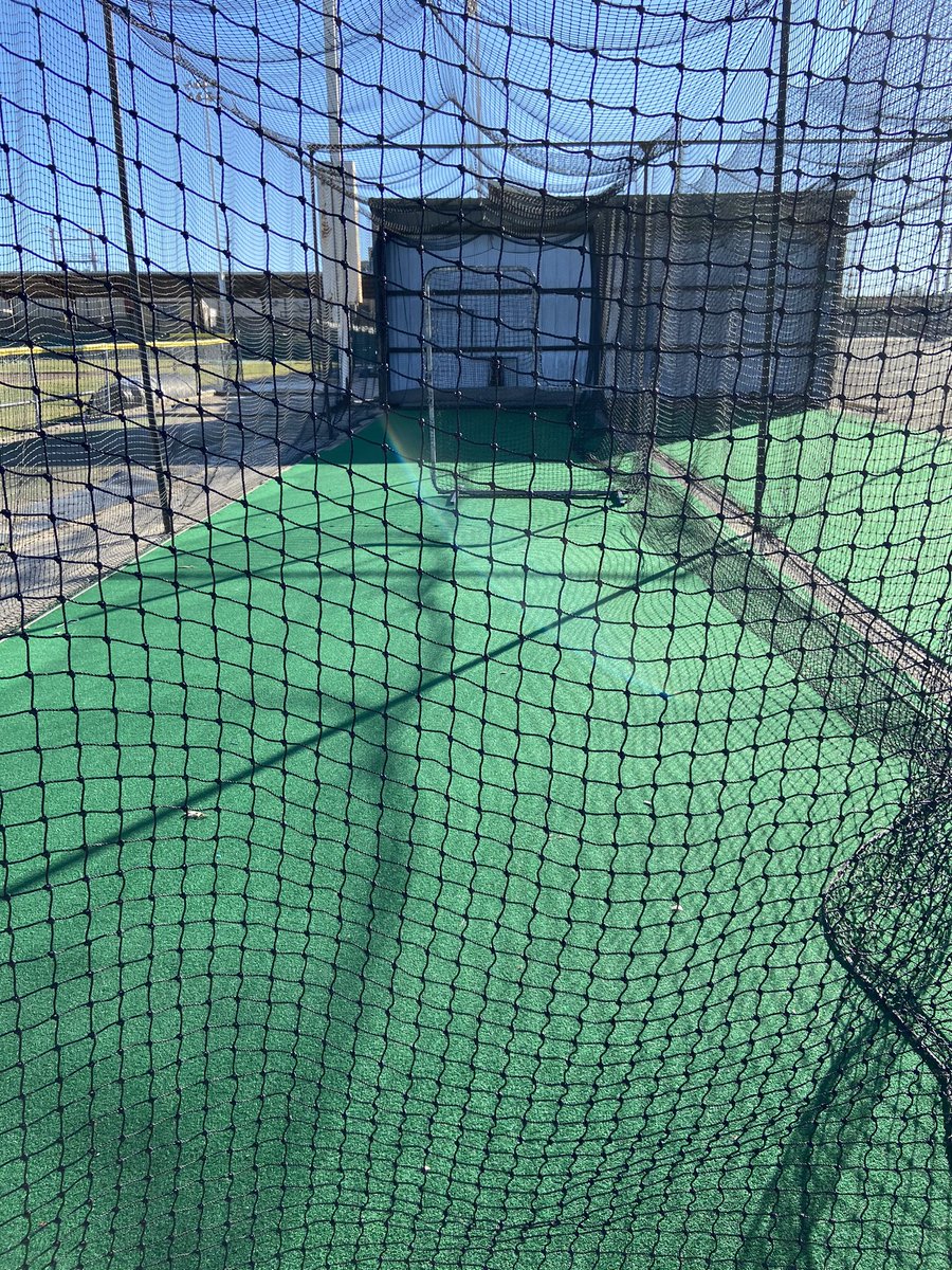 dustinyoung1213's tweet image. A huge thank you goes out to Jeff Morgan and our maintenance staff for getting new carpet laid in our batting cages. A huge thank you to the donors that made it happen as well!