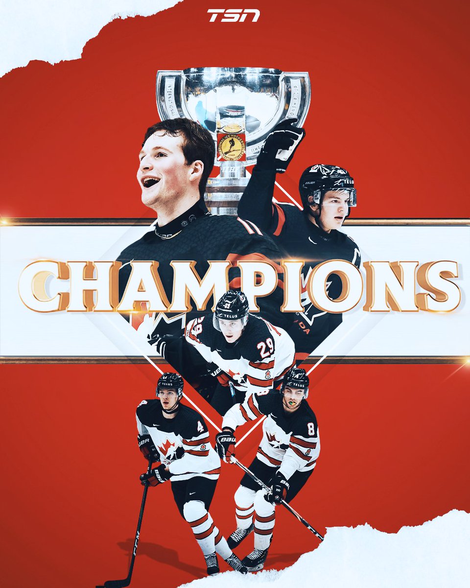 TSN_Sports's tweet image. Back on top! Canada 🇨🇦 beats Russia 🇷🇺 4-3 to win the World Juniors! 🏆