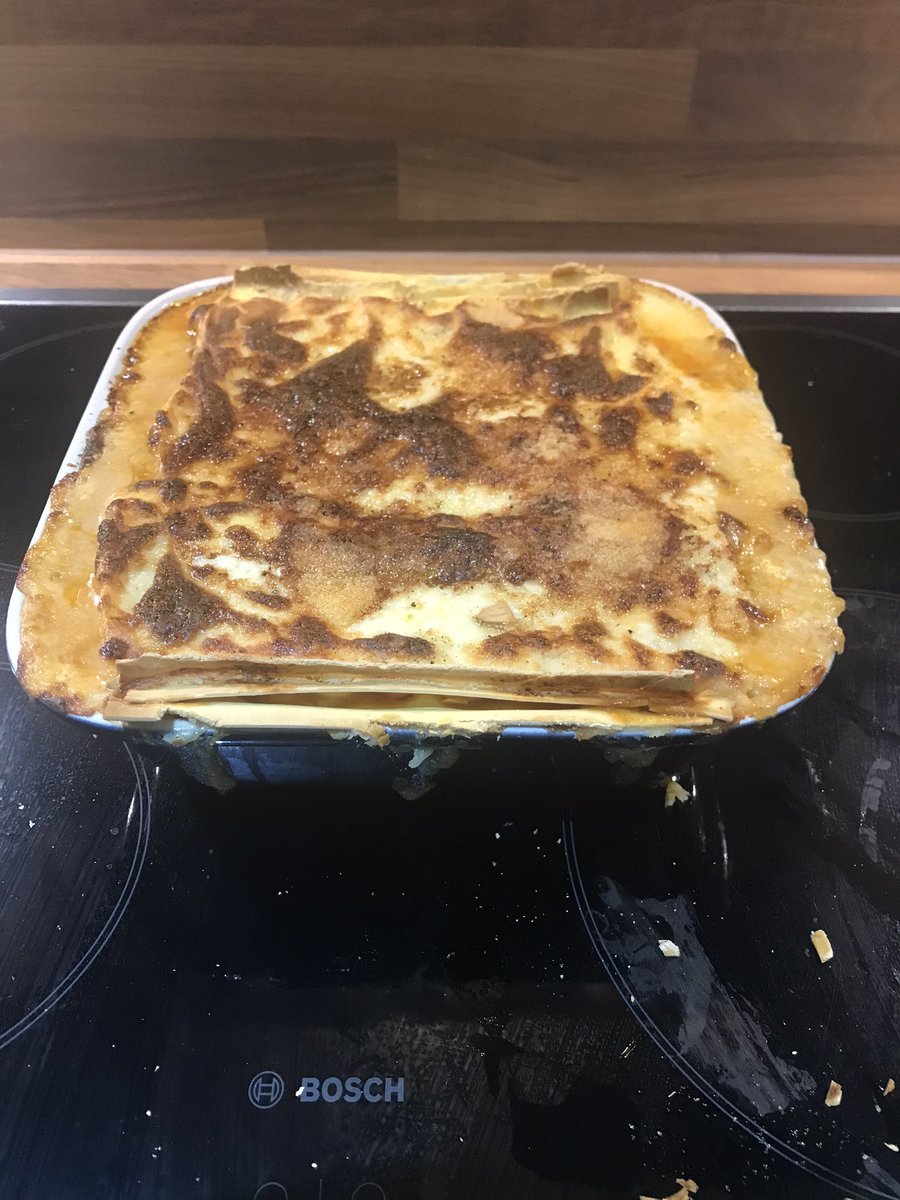 Evonneda's tweet photo. Inspired by your road trips in a motorhome, my 11 year olds first lasagne made by himself.
#maximumsatisfaction
@Ginofantastico 
@GordonRamsay https://t.co/pFMKDnAzch