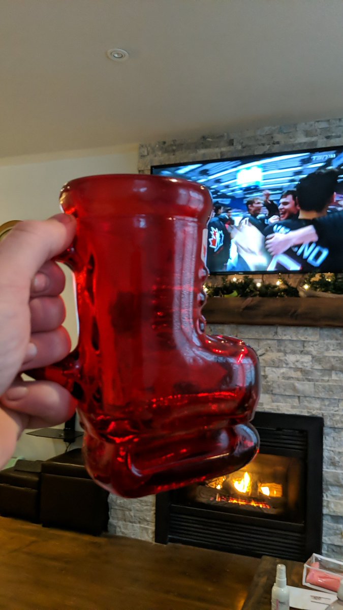 Lucky Jr cup does it again!! Grabbed this fucker when Canada was down 2 goals. Then slapped some whiskey and ginger in it. #CanadavsRussia #WorldJuniors #gold