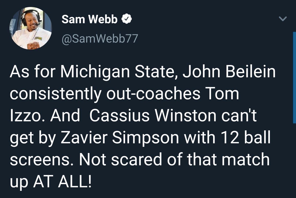 Since this tweet, Cassius vs. UM: 

27 points, 8 assists 
23 points, 7 assists 
14 points, 11 assists 
32 points, 9 assists