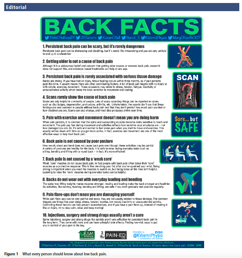BJSM_BMJ's tweet photo. Now #FREE due to popular demand

'10 facts every person should know about back pain'

A list from a top group of #LeadingExperts

https://t.co/Kmqe3h9k0D https://t.co/frBXybsNUy