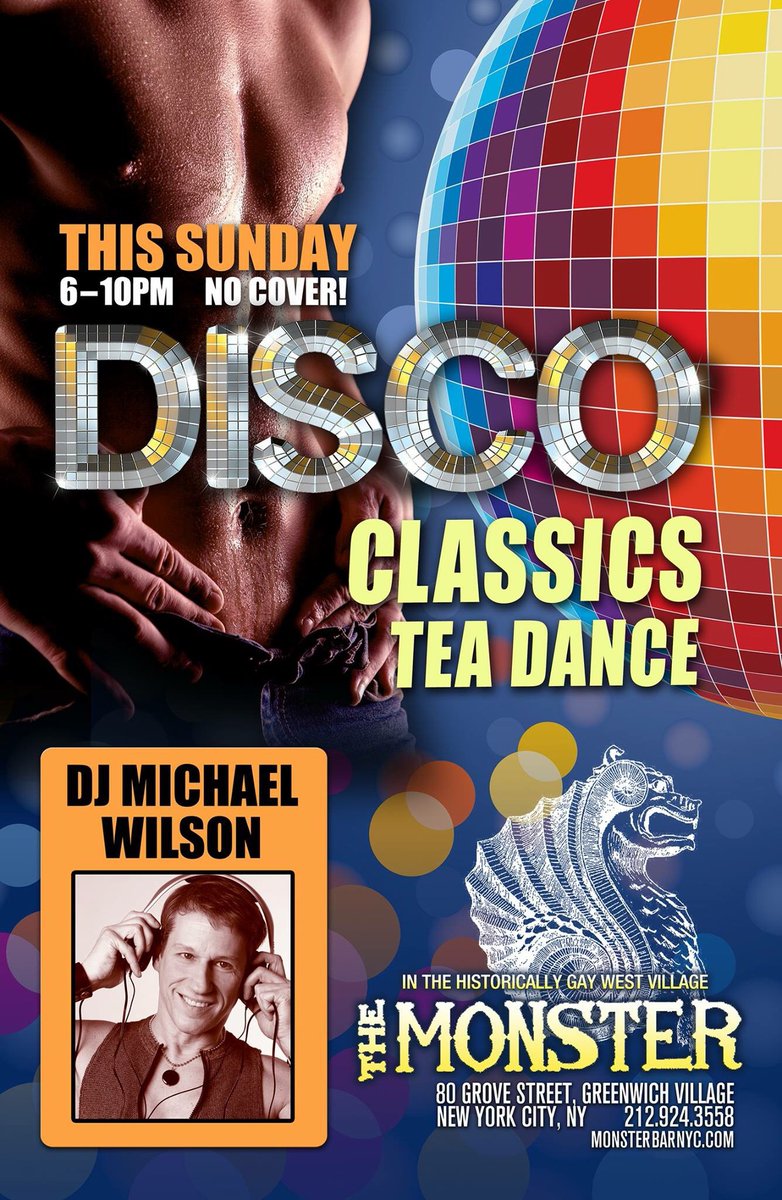 DJMichaelWilson's tweet photo. Canโt wait to spin today @MonsterBarNYC for the first Disco Classics Tea of 2020! ๐ง Come join the fun!!! ๐บ๐ถ๐น
#danceparty #gayparty #disco #monsterbar https://t.co/D0kOJ3gDMk