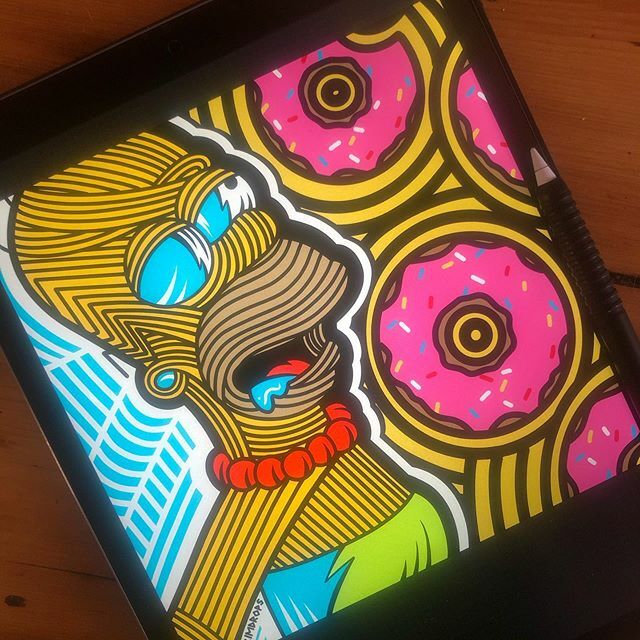 HOMERGE
.
.
.
#grimdrops #newcontemporary #newcontemporaryart #urbancontemporary #urbancontemporaryart #popart #cartoon #cartooncharacter #simpsons #thesimpsons #homer #homersimpson #marge #margesimpson #mashup ift.tt/37v9VVw