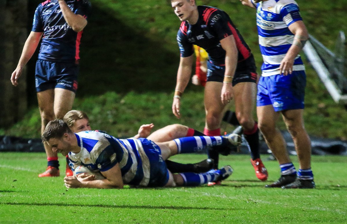 HalifaxPanthers's tweet image. FULL TIME Halifax RLFC 18 - 10 @hullfcofficial

First game of the year, First win of the year as Super League side Hull defeated in West Yorkshire. Tries from Woodburn-Hall, Brearley and Corion give the Blue and White Army of Halifax the win. 

#ForwardTogether