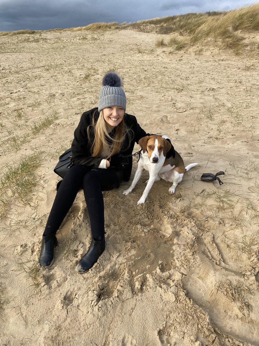 Sunday walks at the beach with a my favourite 2 #walks #beach #beagle #fiance