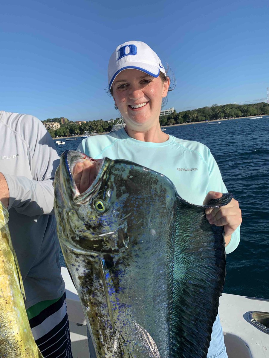 FishTamarindo's tweet photo. A great day onboard Capullo with a wonderful family, Captain Manuel and First Mate Cheyenne. Lots of action with Grouper a double header father and daughter Mahi Mahi and a wonderful 250-300lb Blue Marlin. Thanks for fishing with Capullo Sports Fishing Tamarindo Costa Rica. https://t.co/FJDRj0shLv