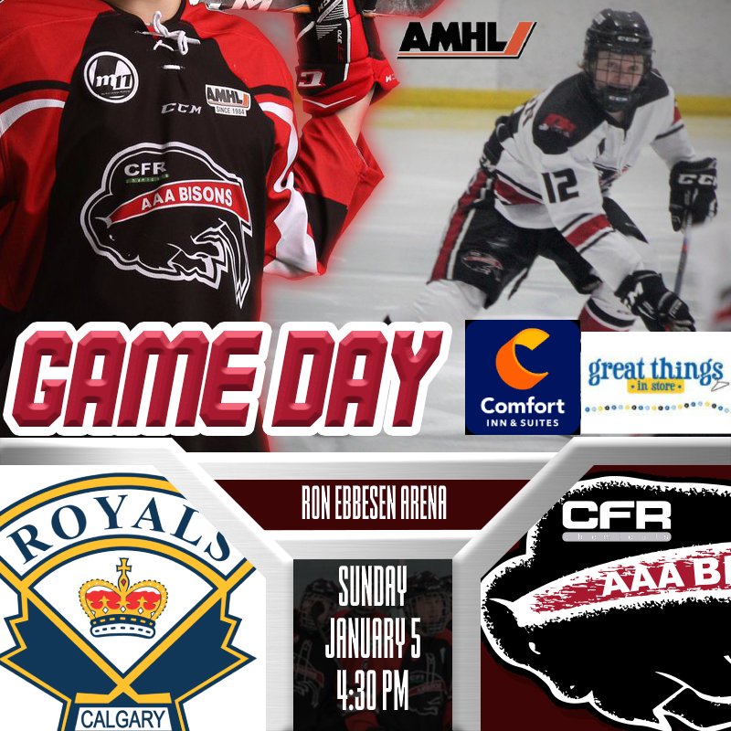 BisonsAAA's tweet photo. GAME DAY!!
The #Herd make their 2020 debut this afternoon at 4:30 against @royalsmaaa at Ron Ebbesen arena!
Today's home game is brought you by #ComfortInnAirdrie and #GreatThingsInStore https://t.co/JOl26PPvZE
