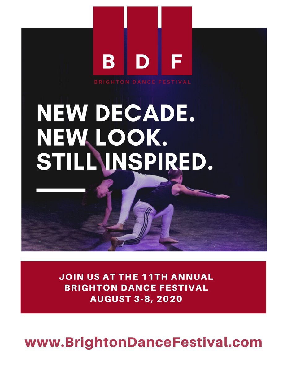 BrightonDncFest's tweet photo. New decade. New look. Still inspired. Registration for the 2020 @BrightonDncFest is now open! #brightondancefest #beinspired #danceinmichigan #detroitdance #dancefestival https://t.co/nNEa8FWaHu