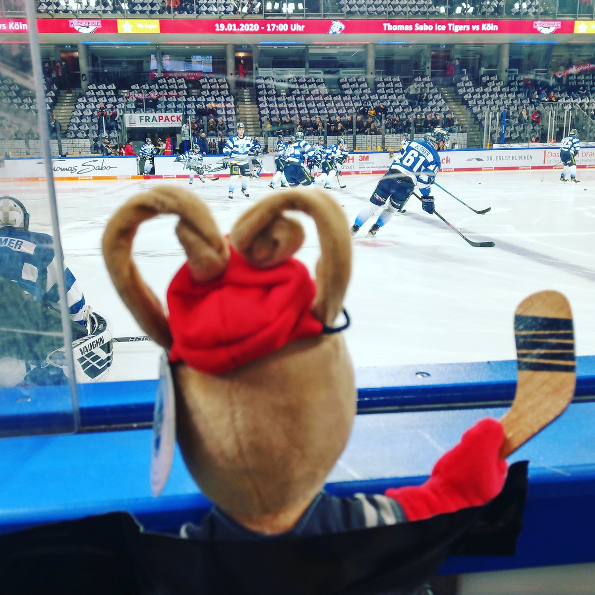 Gargarstig's tweet photo. Querstreifen machen dünn oder wie war das. #icetigers #nitvsing #scheespieln #criketiswatchingyou #irgendwannendetjedeserie #arenanürnbergerversicherung https://t.co/cbJtiG8QkK