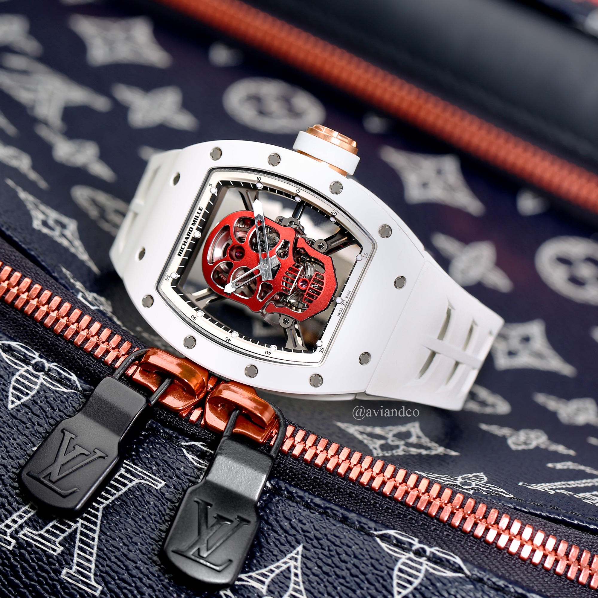 Avi & Co. on Twitter: "💥 THE RAREST BEAST 💥 Richard Mille RM52-01 Red Skull Asia Hand Sculpted Skeletonized Skull ☠️ 6 PCS WORLDWIDE! 🌏 DM for More Info 📩