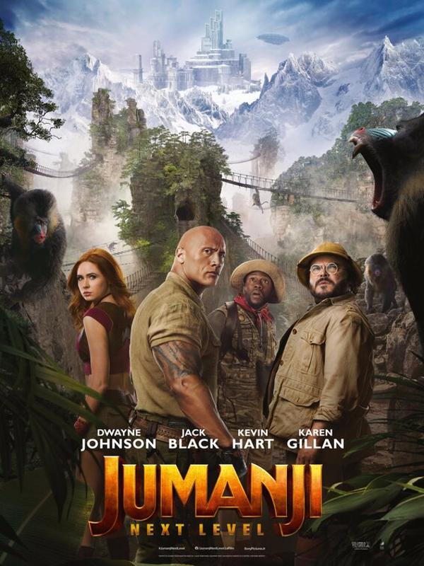  #JumanjiTheNextLevel is a fun sequel, it builds the world and it is good. They have fun sets and great chemistry and action just they used some joke all the time, and they seemed to force the characters to lives. Karen steals the movie. I am intrigued to see where they go.