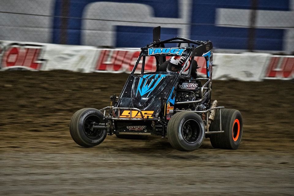 FauciRacing's tweet photo. Nick Fauci up on the wheel in his Stock Non-Wing heat. He would go P1➡️P1 and collect his first heat race win in his 1st Shootout. 
#FauciRacing https://t.co/NQeFrP2TW9