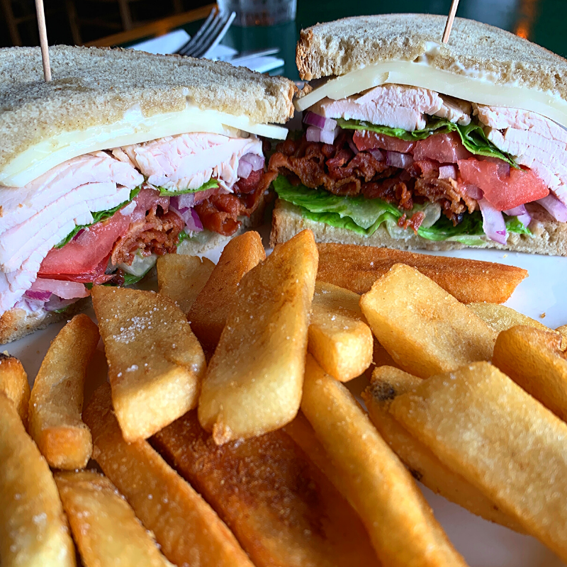 Our Turkey California Club is piled high with Turkey, Bacon, and Avocado, topped with Swiss Cheese and mayo.

#sandwich #sandwiches #sandwichporn #sandwichlover #sandwichlove #SandwichDay #sandwichtime #sandwichartist #bar #pub #restaurant #craftbeer #IPA #harrigansmontville