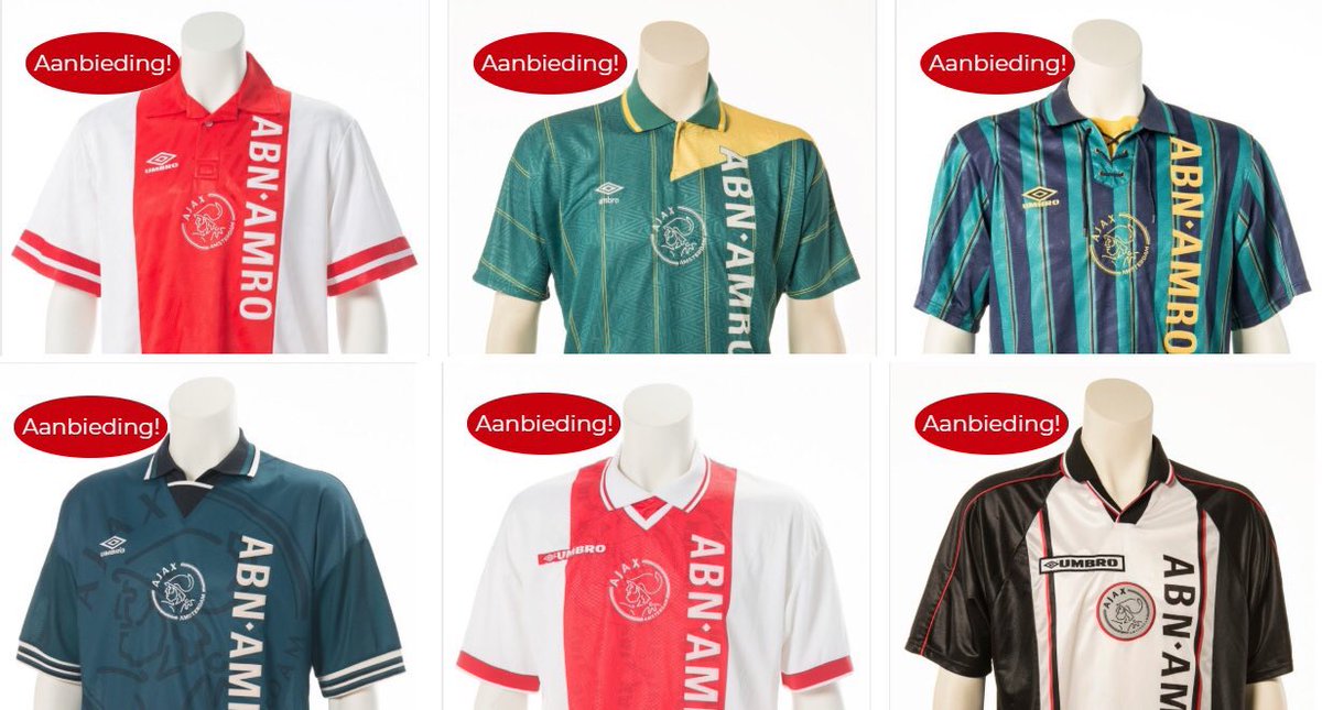 pariteit krassen Bedelen ajaxmuseum.NL on Twitter: "Ben jij op zoek naar een oud-Ajaxshirt? Ga jij  shirts verzamelen? Dan dit dit je kans. Wij hebben totaal 30 verschillende Ajax  shirt dubbel. Bekijk en bestel deze simpel