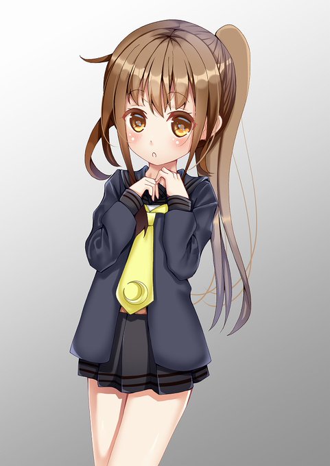 #艦これ
文月ちゃん描きました～～～～～～～～～
服着てます～～～～ 