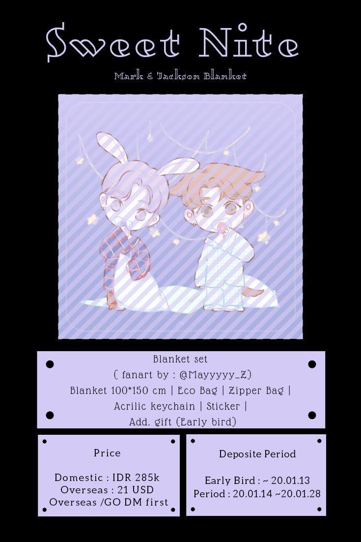 yuanabout2's tweet photo. #Markson Blanket
fan art by : @Mayyyyy_Z

"Sweet Nite"
Early Bird : ~ 20.01.13
Period :  20.01.14 ~ 20.01.28 
📝 Order Form  
https://t.co/J3jmomNC6H

💚 Overseas / GOs are welcome.
Please, DM 💚 https://t.co/wUDdkHsAeL
