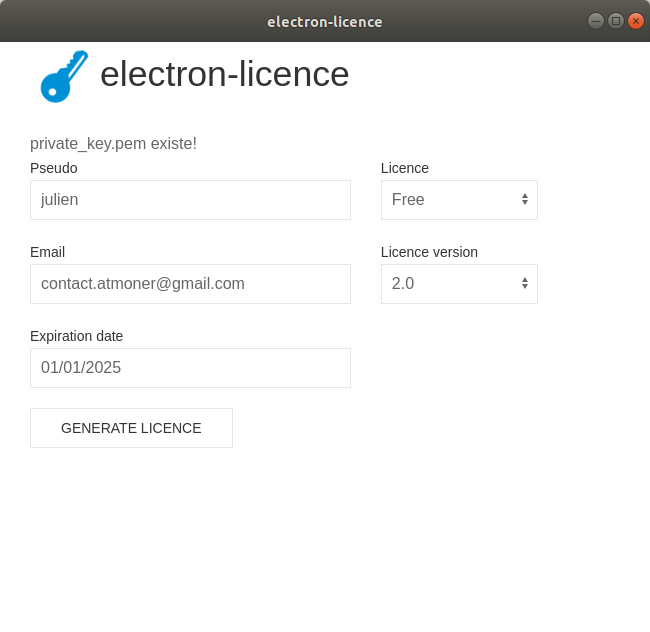 atmon3r's tweet image. Je me prépare un petit système de licence pour mes projets, j'en attend quelques-uns au tournant! 😅 #nodeJs #electronJs