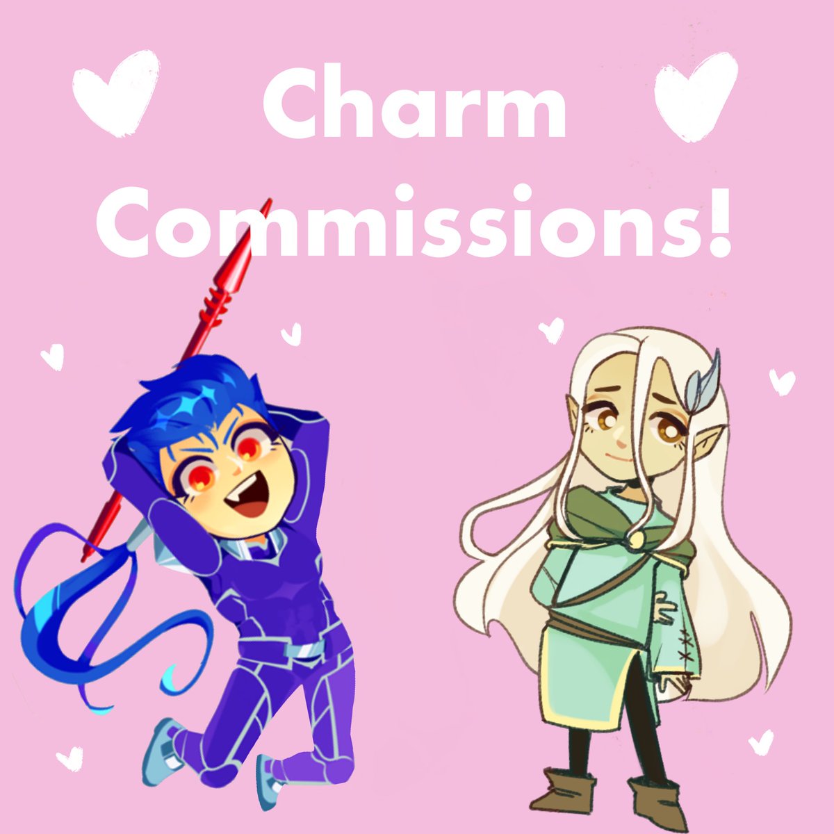 crowzep's tweet photo. 💕HI!!💕 In preparation for Valentine’s Day I’m opening limited slots for charm commissions! These are perfect for friends, DND parties, and partners! 💫 DM me for more information!! 💜 https://t.co/5ItUn8pWb1