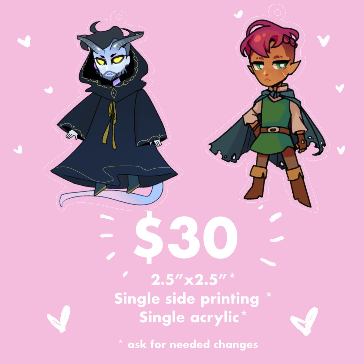 crowzep's tweet photo. 💕HI!!💕 In preparation for Valentine’s Day I’m opening limited slots for charm commissions! These are perfect for friends, DND parties, and partners! 💫 DM me for more information!! 💜 https://t.co/5ItUn8pWb1