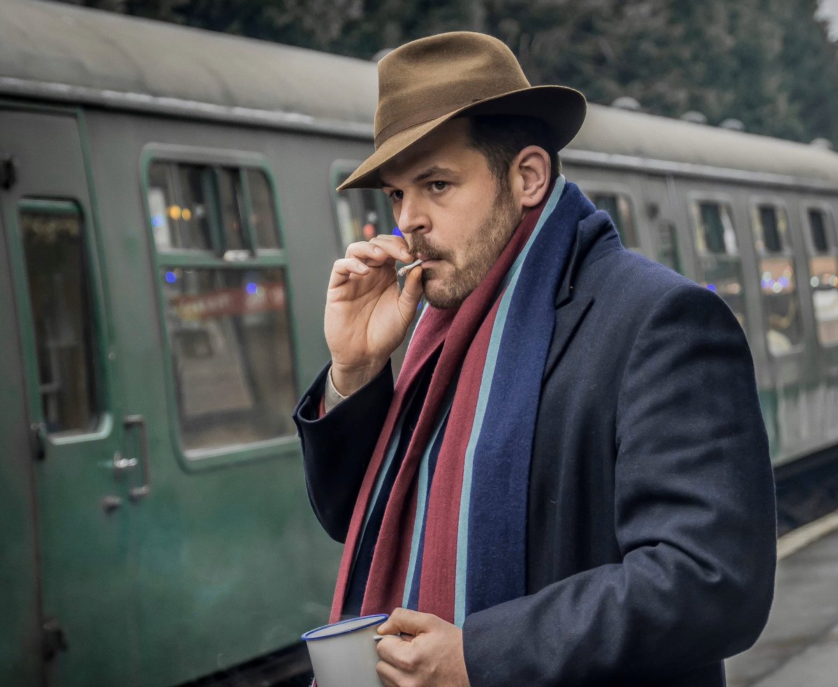Waiting on the platform on a cold December morning. #watercressline #steamtrain #stationplatform #duringthewar #amateurphotography