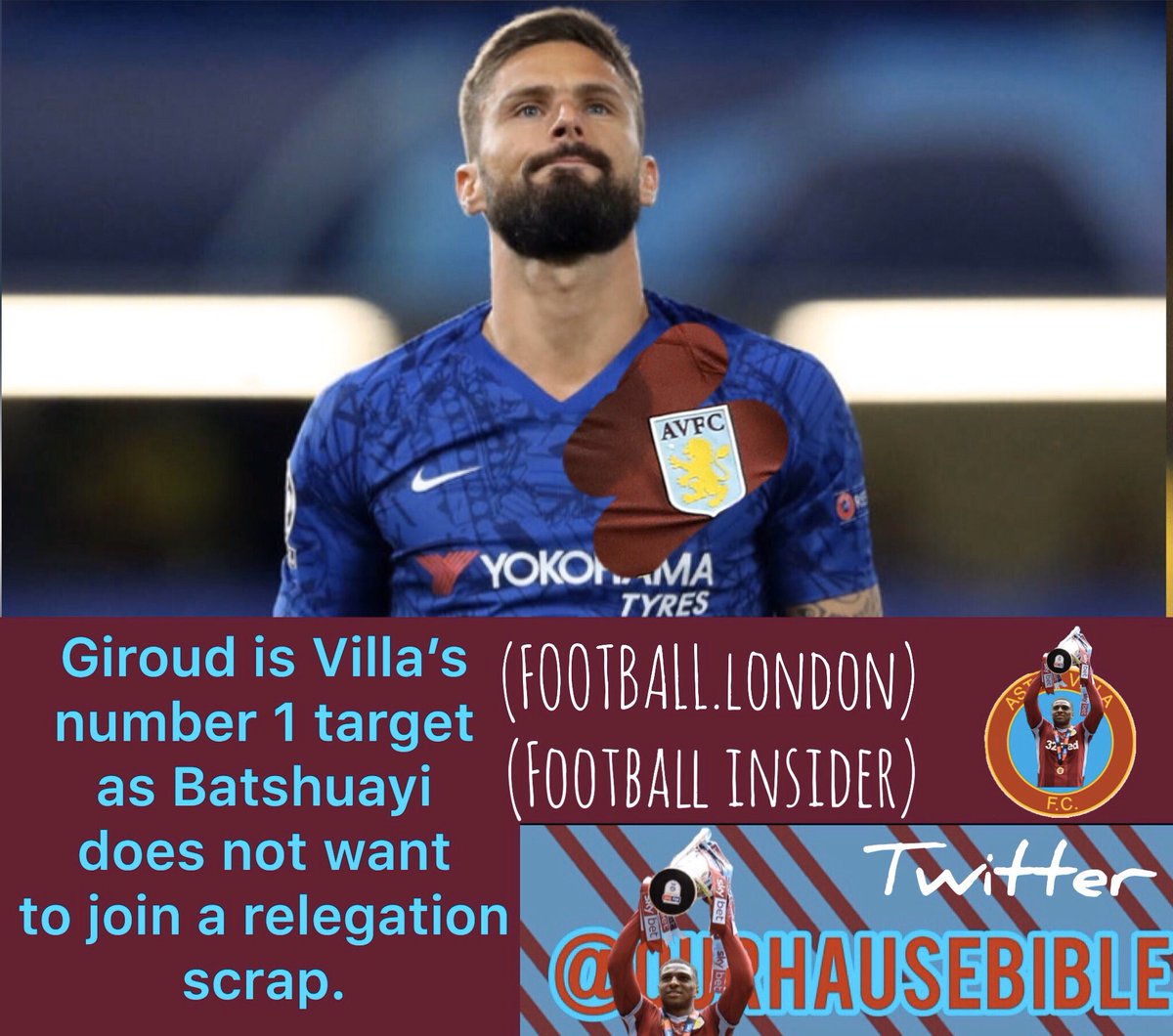 OurHauseBible's tweet photo. Who else would take giroud?🤔
#football #footy #transfers #january #januarytransfers #giroud #chelsea #astonvilla https://t.co/DtNTdKx4iG