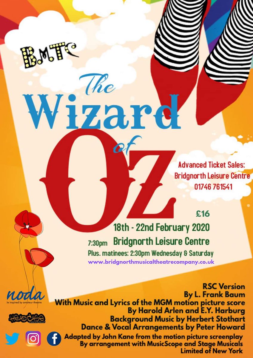 Have you got your ticket yet? #bmtc #wizardofoz 🎶