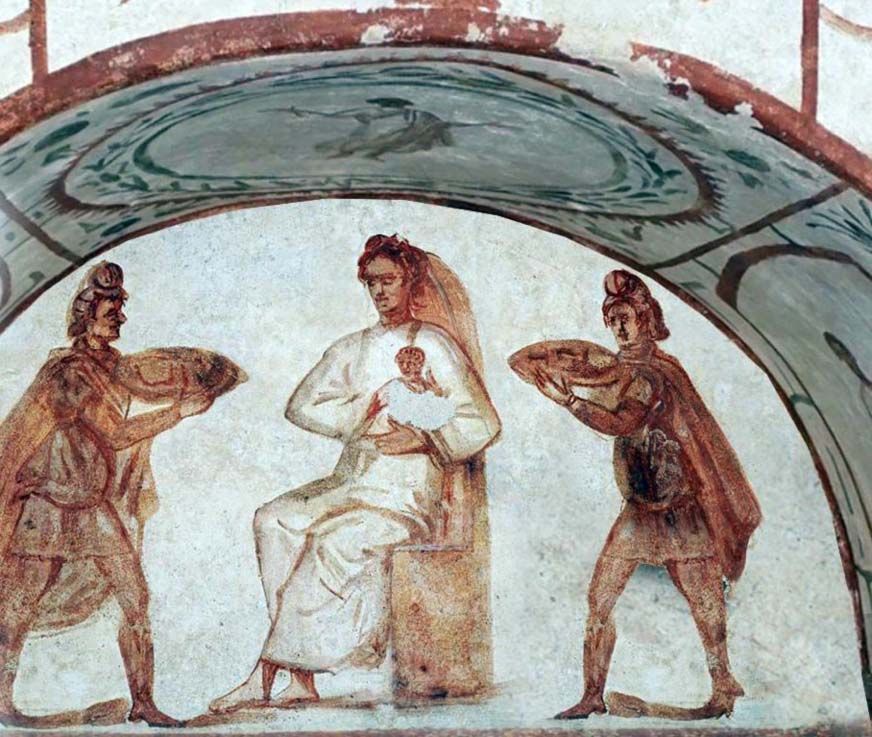 GregoCasanova's tweet photo. @antigua_roma Representaciones con dos y cuatro Reyes Magos.
📸 Catacumba de los Santos Pedro y Marcelino, Roma. 
📸 Catacumba de Domitila, Roma.

Historia completa de la evolución iconográfica y de la historia de los magos. ⤵️📽️⤵️
https://t.co/LDpyxynL8L https://t.co/YTGAeeLHMJ