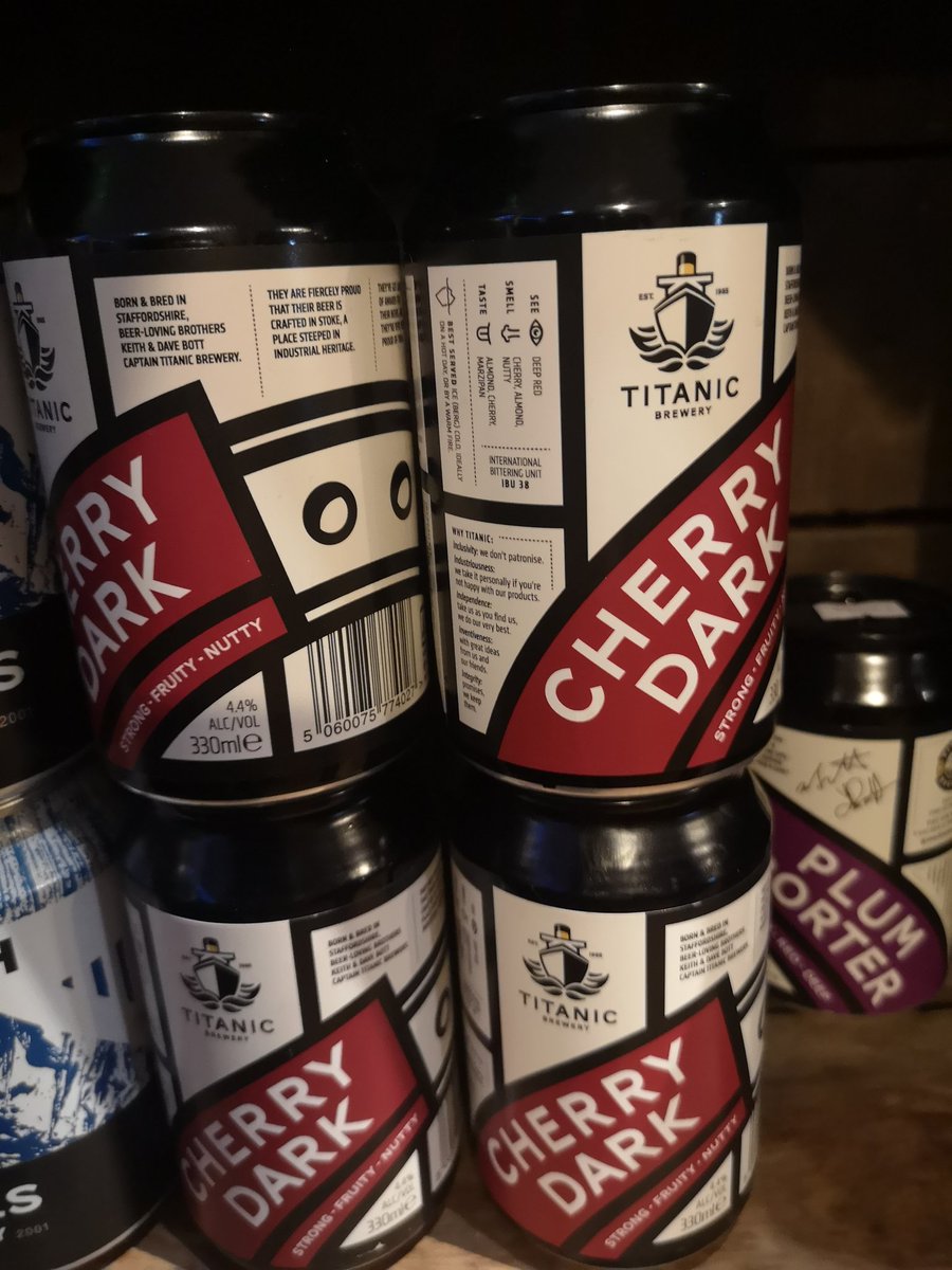 born1878's tweet photo. Diversion to The Beer Emporium in Sandbach on way home....didnt realise @Titanic_Brewers now offered Cherry Dark in cans! #PurchaseMade https://t.co/ErrhktrvhC