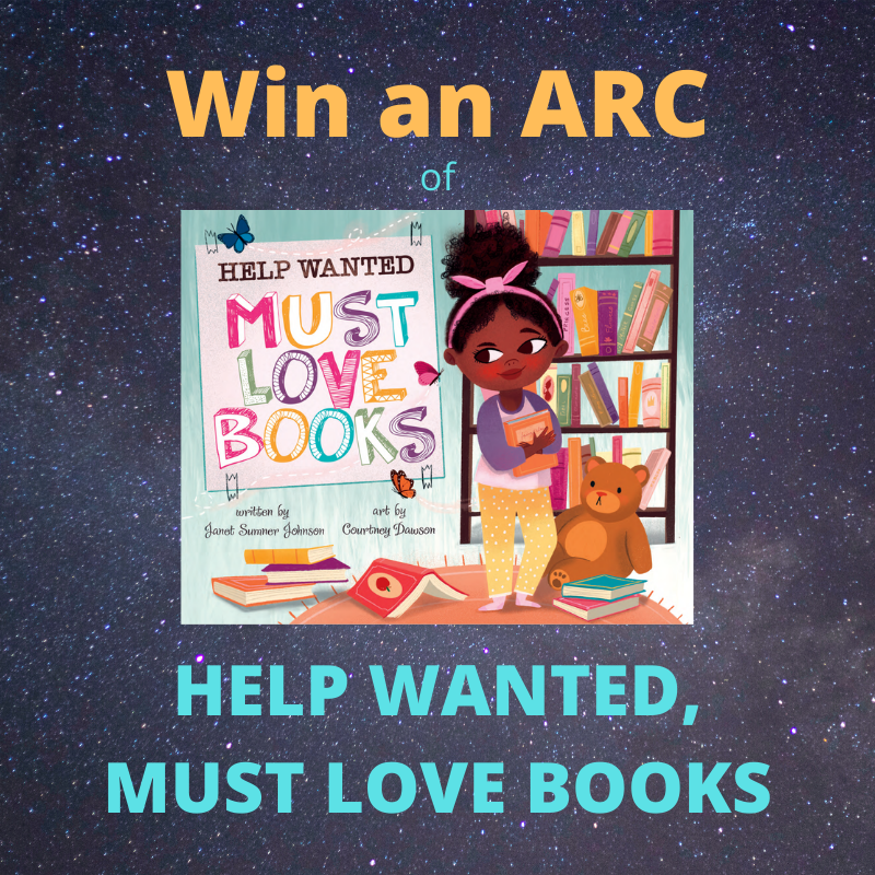 Try your luck in a fun giveaway! Win an advanced reader copy (ARC) of HELP WANTED, MUST LOVE BOOKS, &amp; bookmarks, from Janet Sumner Johnson. Just retweet this ORIGINAL post and follow both @MsVerbose and @2020DebutCrew by January 11. US/Canada only. #20CrewGiveaway