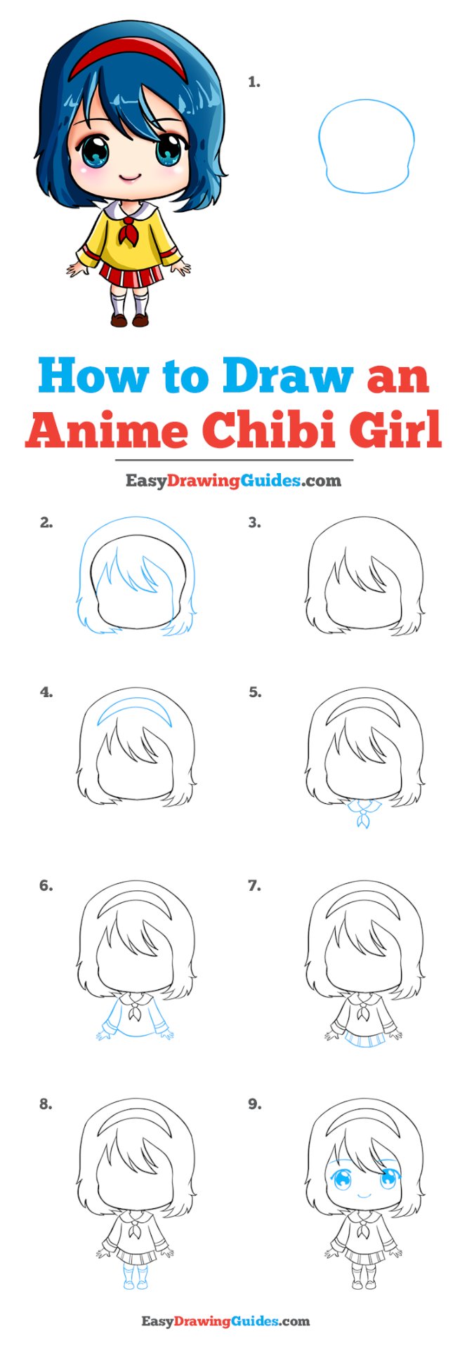 How to Draw Chibi Anime Character Step by Step  AnimeOutline