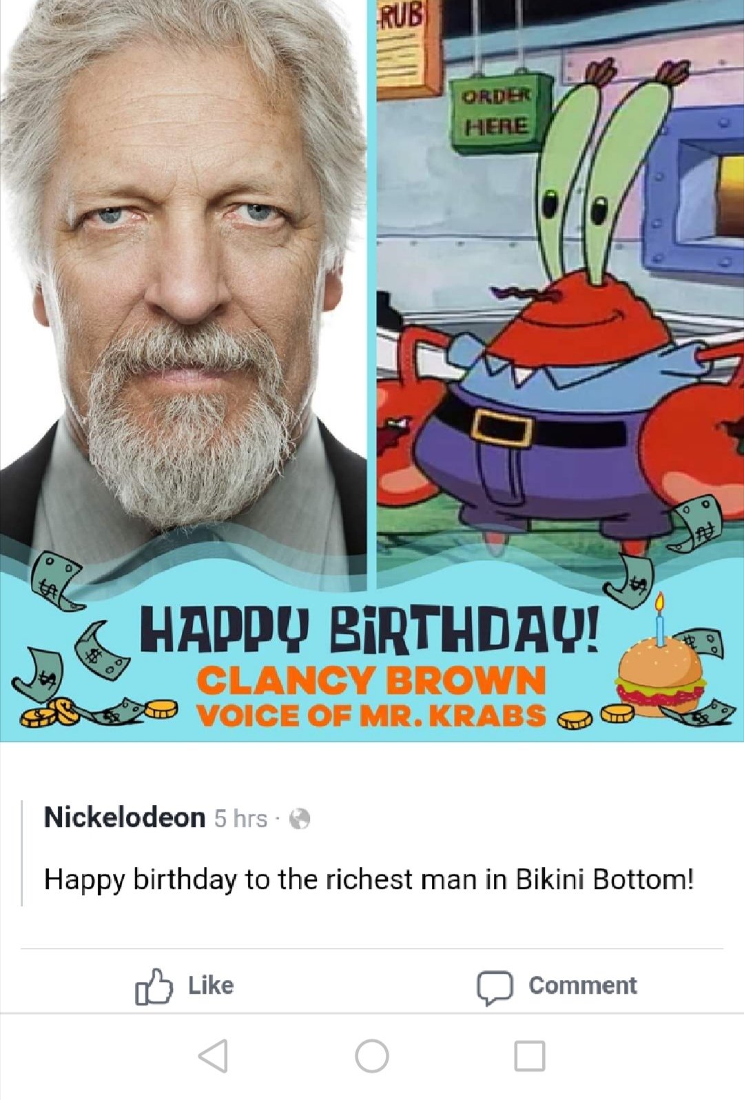 Happy birthday Clancy Brown aka eugene Krabs!   