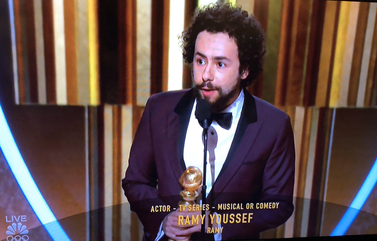 NAAPNational's tweet photo. Alf mabrouk @ramy Youssef! #Goldebglobe https://t.co/OL2MedDSgo